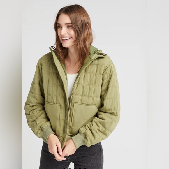 Quilted modal bomber jacket, Olive Army , Richer Poorer - Picture 1 of 10